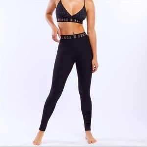Savage X Fenty Savage Fenty Forever Savage Jersey Leggings in Black and Purple